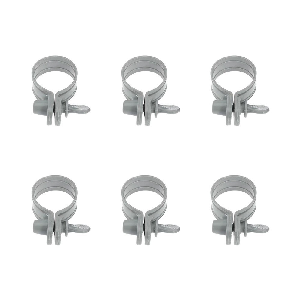 6 Adjustable Plastic Hose Clamps Compatible with 32 mm to 38 mm Pool Hoses