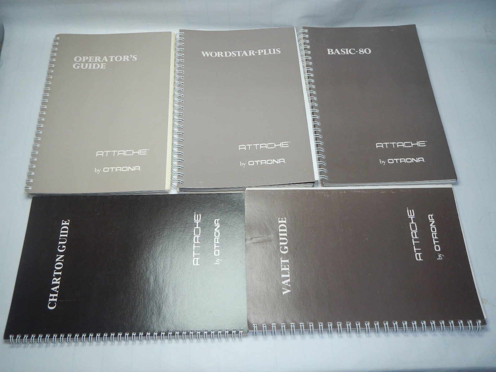 Otrona Attache Users Operator's Guides Manuals BASIC-80 Valet Wordstar Charton