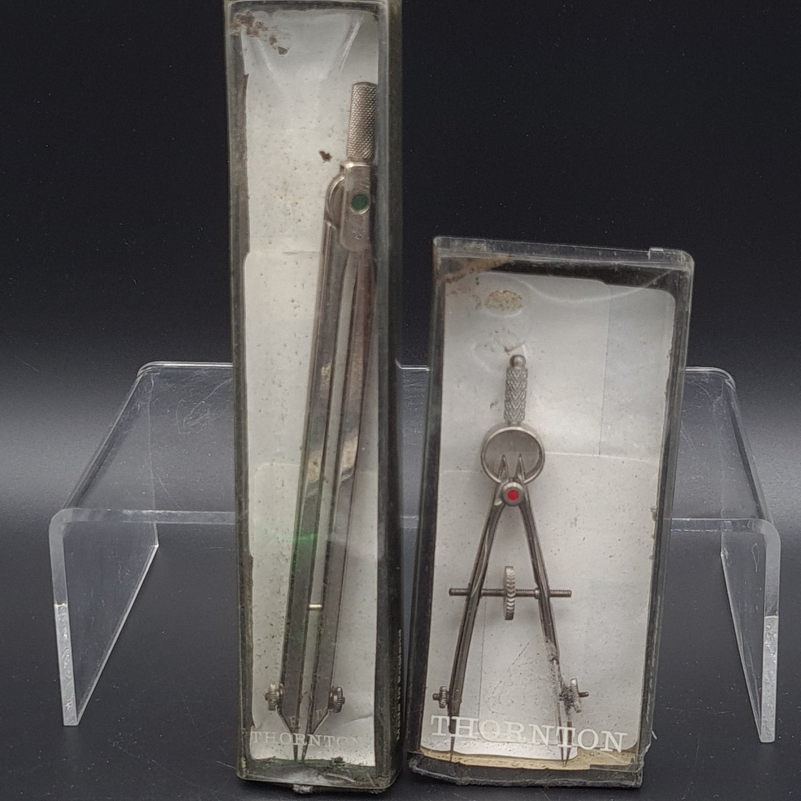 Thornton Technical Drawing compass & dividers original box Vintage 2 items