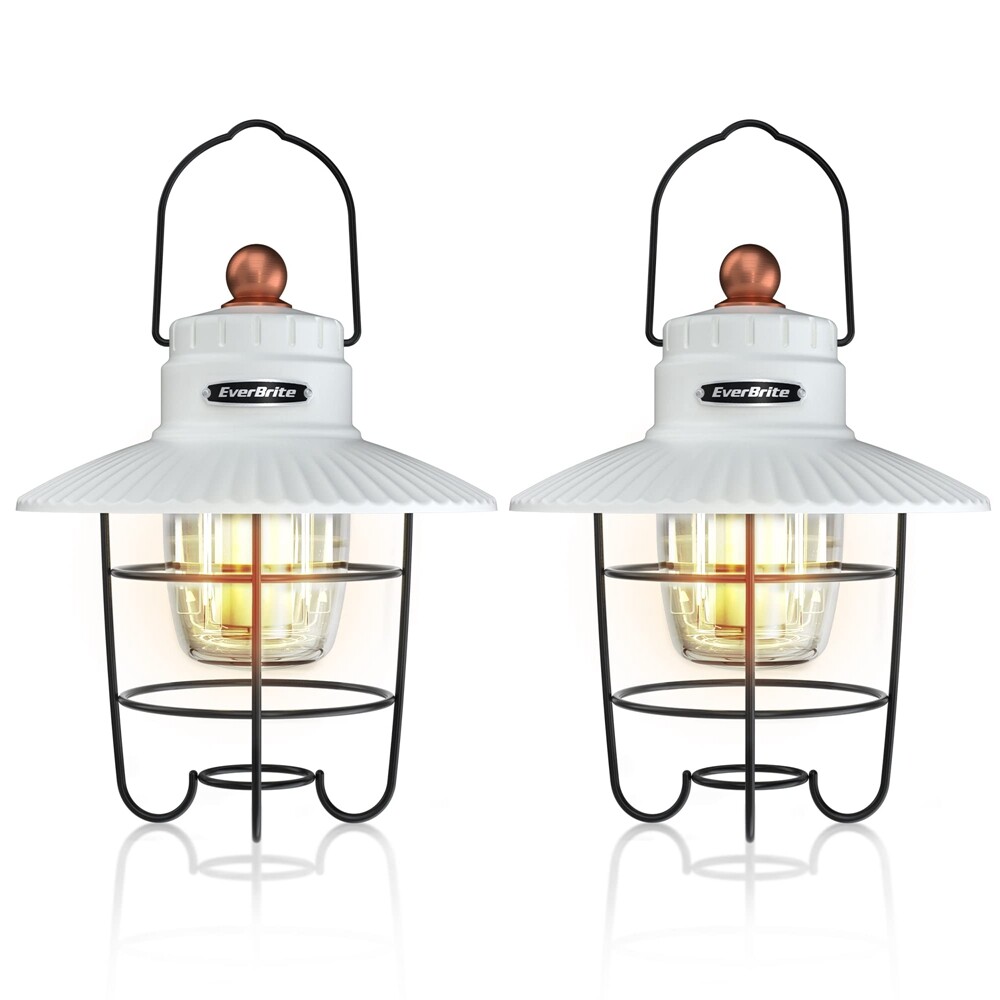 EverBrite 2PACK LED Camping Lantern USB C Rechargeable Lantern with 3 Light Mode