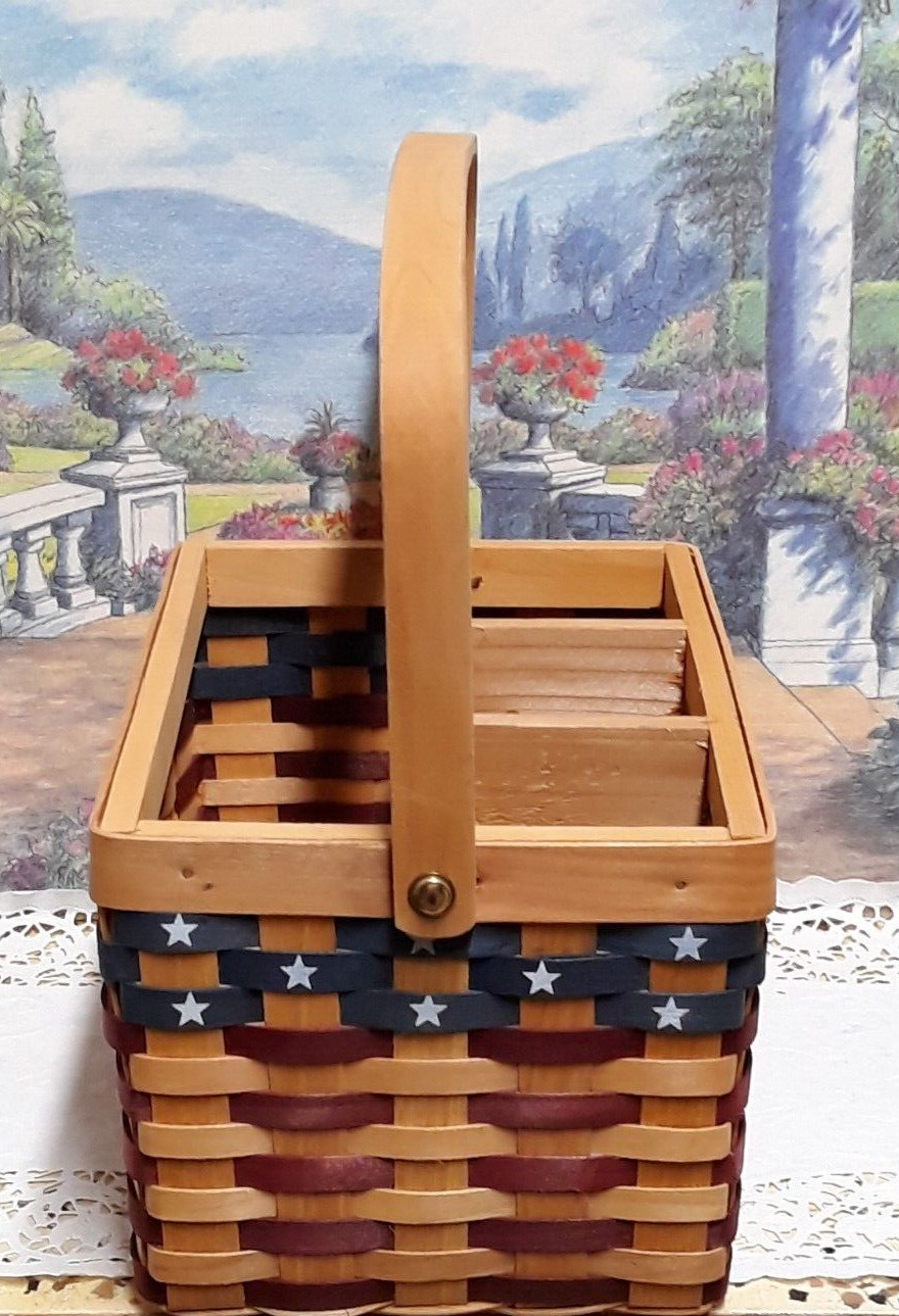 Country Woven Patriotic Stackable Set of Baskets