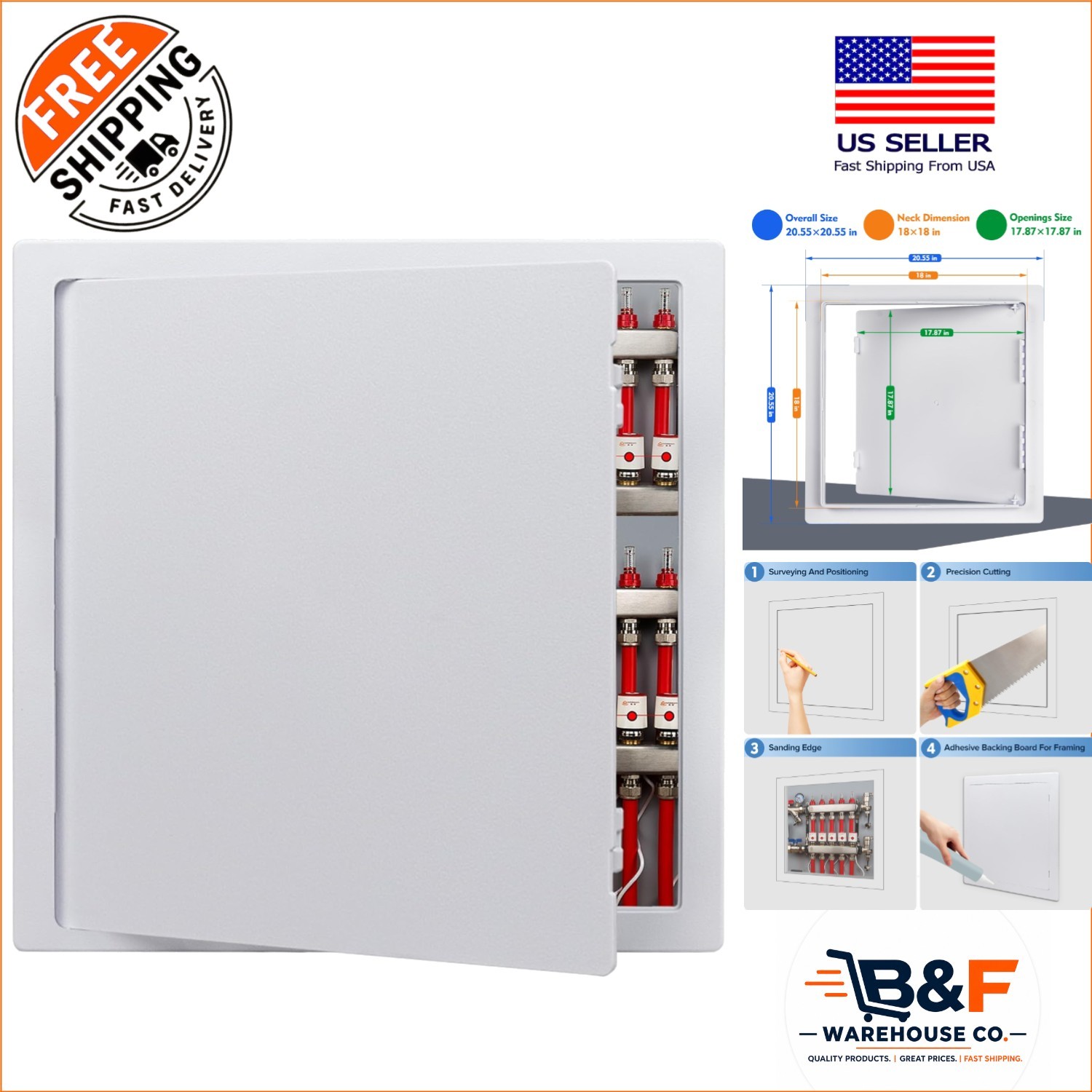 High-Quality Plastic Access Door 18x18 - Perfect for Plumbing & Electrical Needs