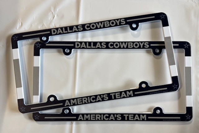 Dallas Cowboys Lot of 2 Car Truck License Plate Frames New - THIN PROFILE