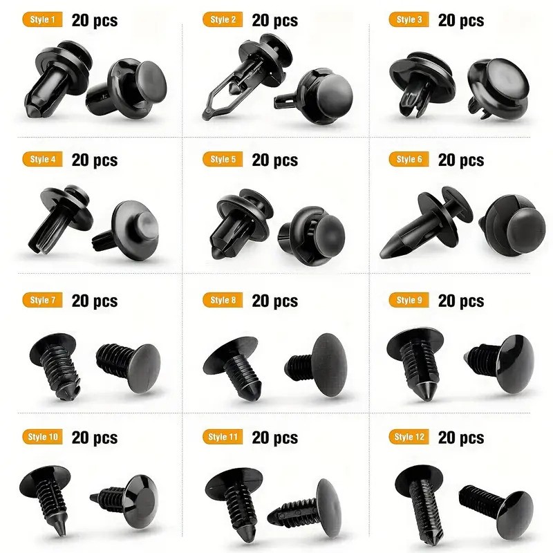 Car Bumper Retainer Clips Plastic Rivets Fasteners Home Kitchen Durable