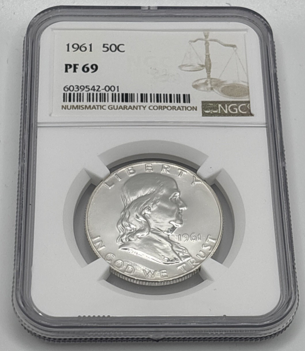 1961 50C NGC Franklin Half Dollar Proof PR69