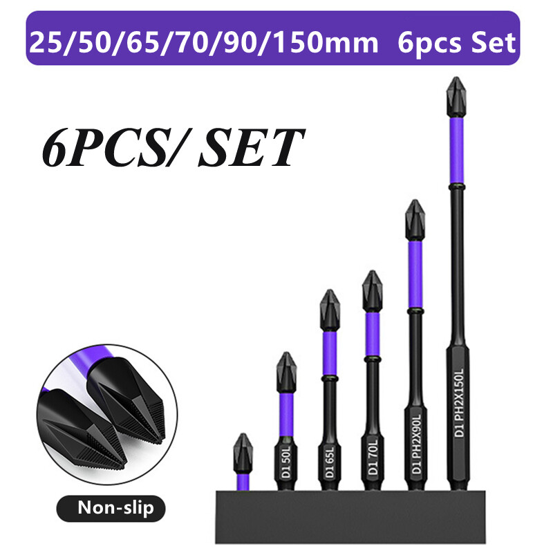30X Magnetic Anti-Slip PH2 Impact Driver Phillips Screwdriver Drill Bit Tool Set