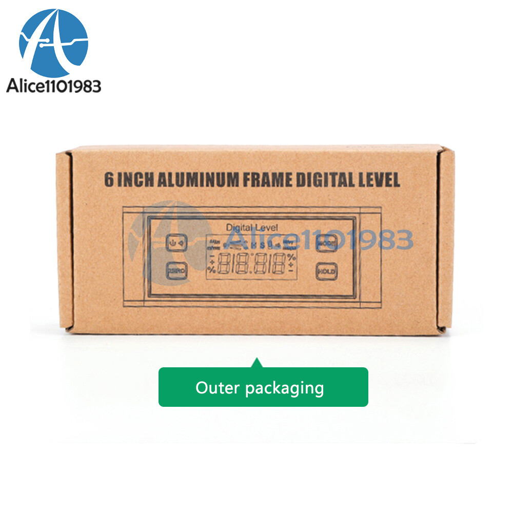 Digital LCD Inclinometer Level Box Protractor Angle Finder Bevel Gauge 4*90°