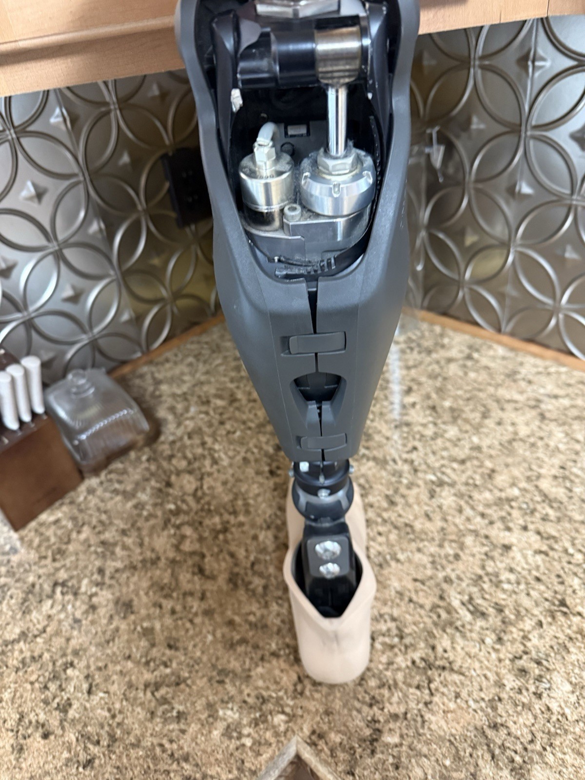Prosthetic Lower Leg with Prosthetic Foot - Black/Beige