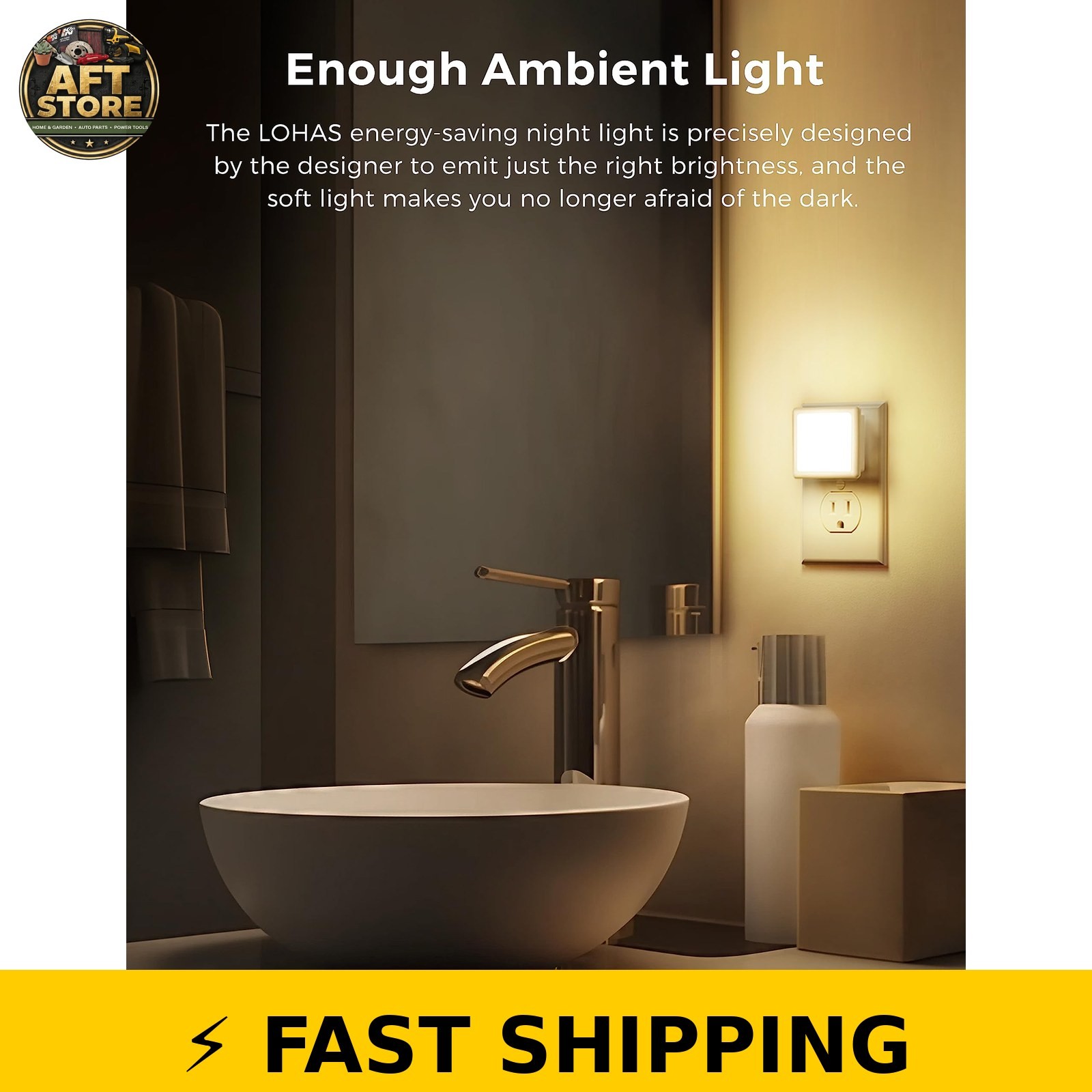 L LOHAS LED Night Lights Plug into Wall 2-Pack, 0.3W