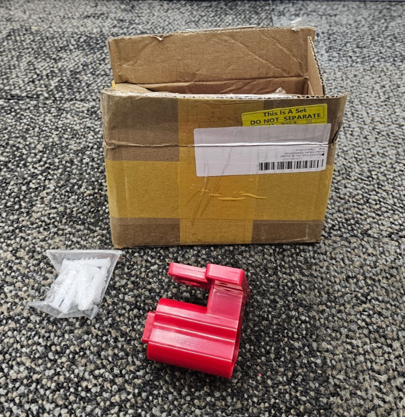 (QTY 8) Tool Holder for Milwaukee Drill M12 12V, Wall Mount Plastic - Red