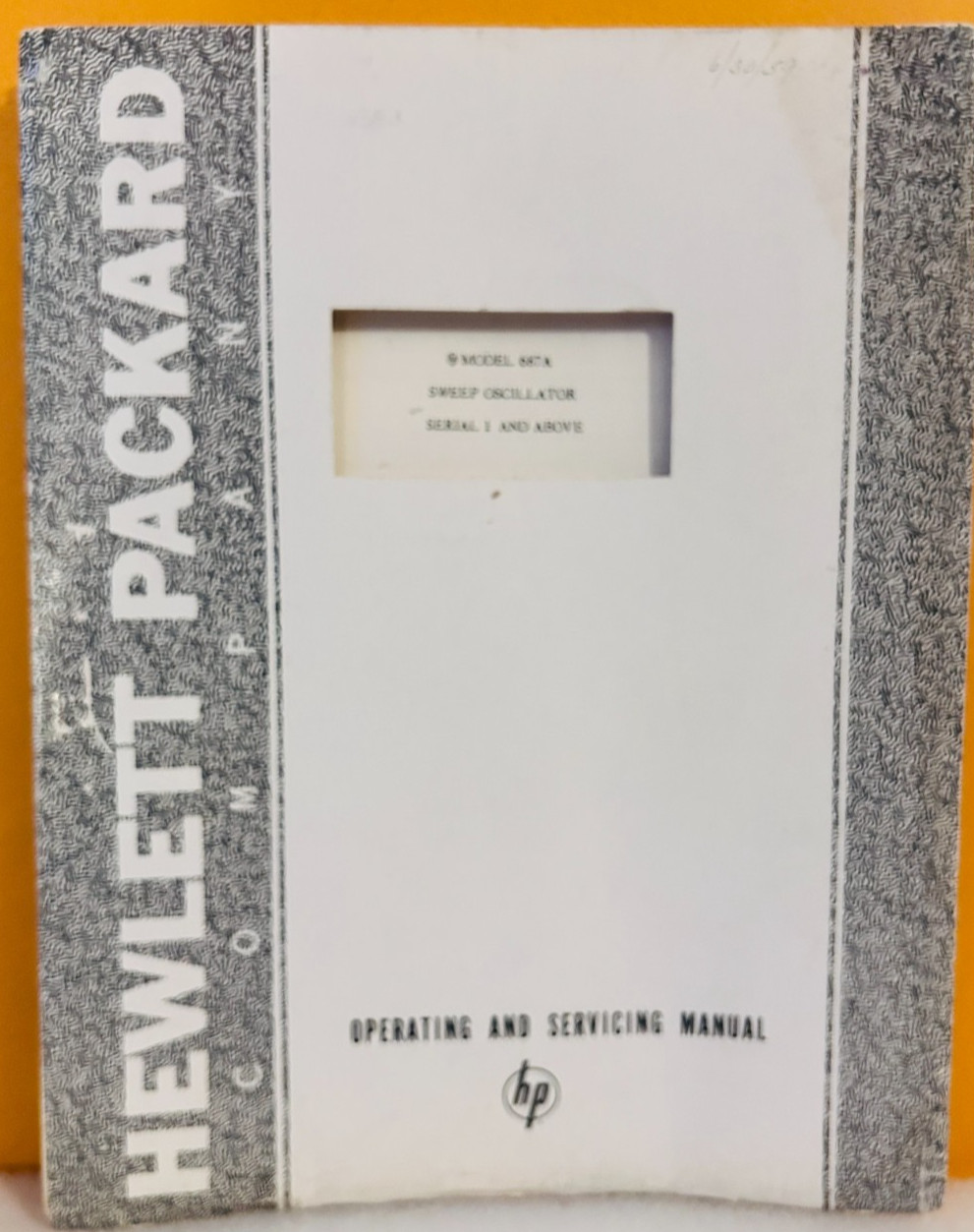 HP 687A001 1959 Model 687A Sweep Oscillator Serial 1 and Above Service Manual.