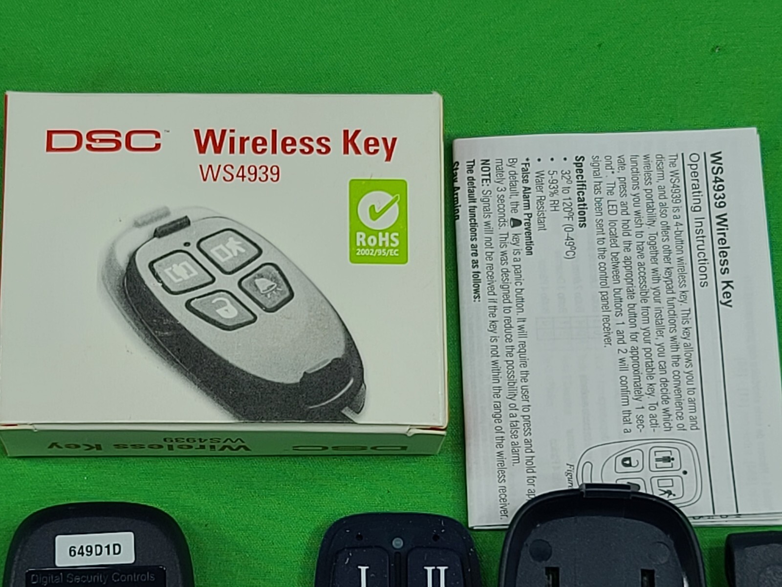 DSC WS4939-ADT 4-Button Wireless Key-Fob