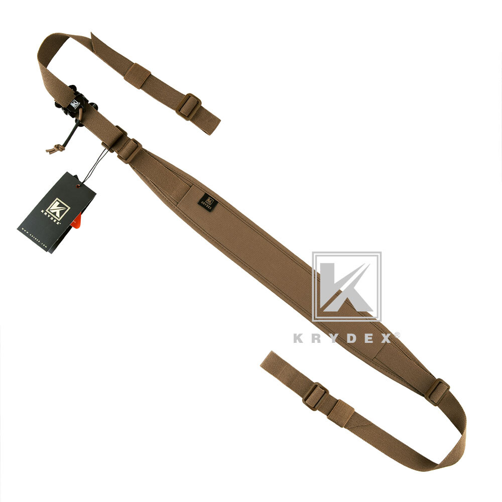 KRYDEX Tactical Sling  Modular Slingster Pull Tab Two-Point Quick Adjust Coyote