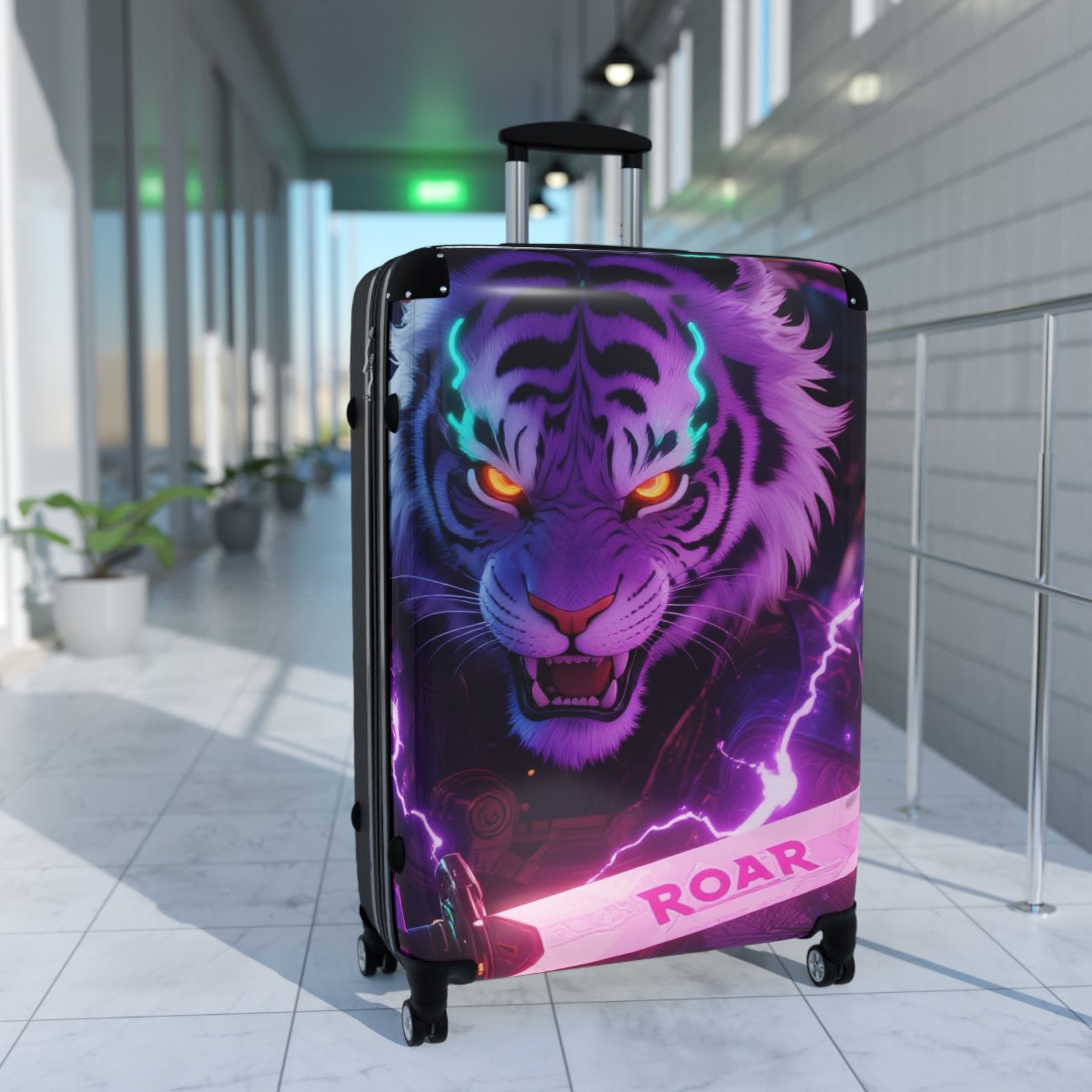 Neon Roaring Tiger Suitcase | Luggage