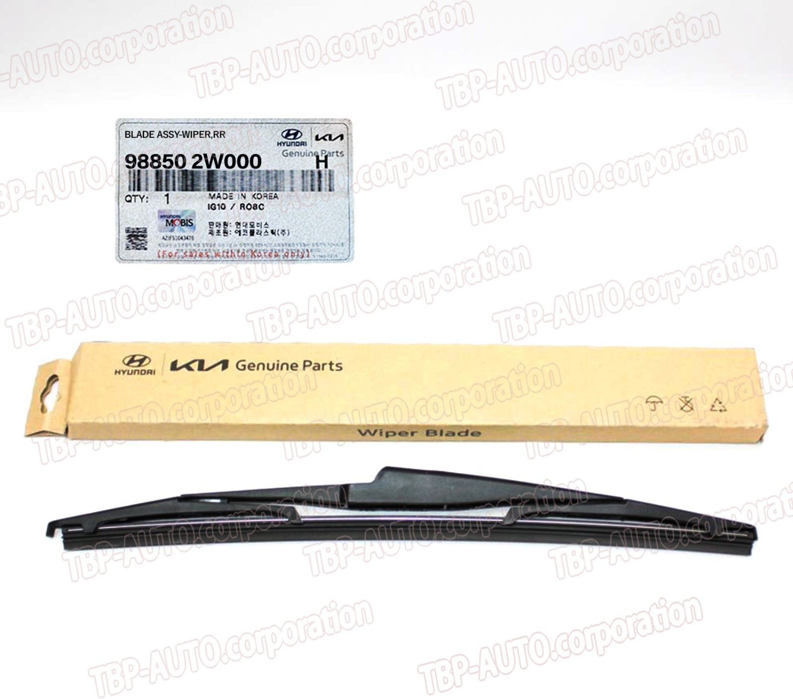 OEM ® REAR Wiper Blade 2015-2025 Sedona Telluride 2013-2019 Santa Fe 988502W000