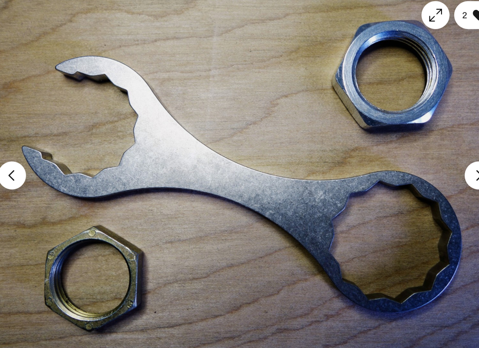 Dillon Type 1-1/8" Closed-end x 1" Open-End Wrench-Custom Made-(Stainless Steel)