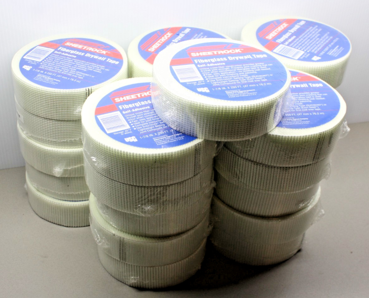 26 Rolls 1 7/8" x 250' USG Fiberglass Mesh Self Adhesive Drywall Sheetrock Tape