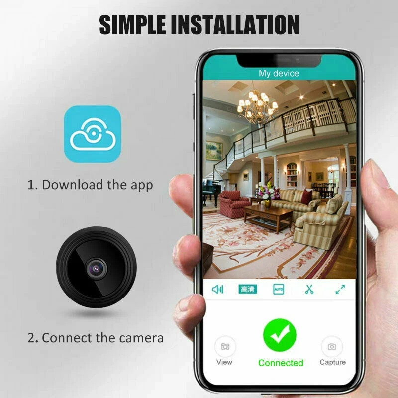 Mini Wireless WiFi Camera 1080P HD Night Vision Home Security DVR