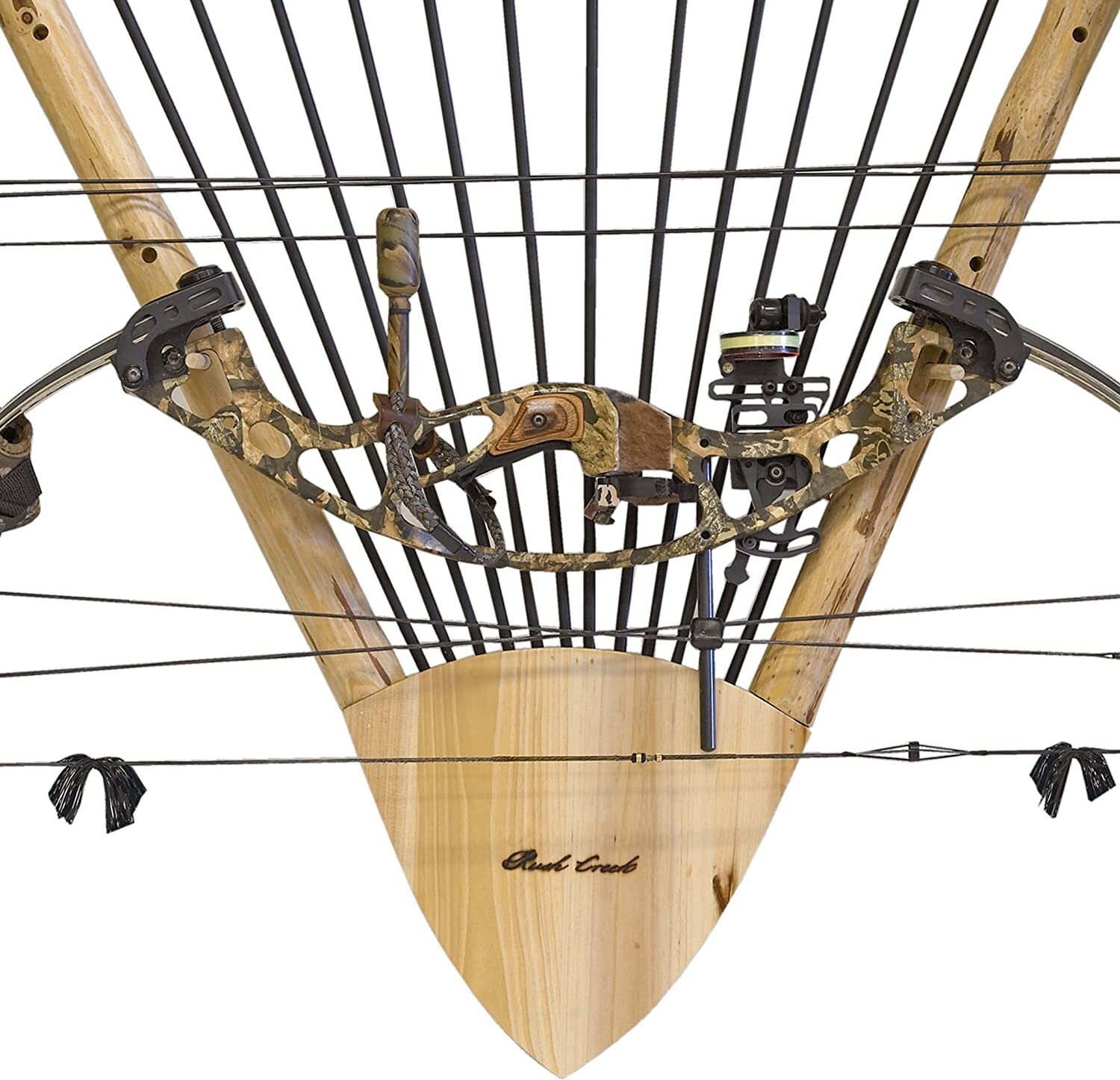 Compound Bow Rack Arrow Wall Mounting Storage Holder Rustic Look Cabin Display