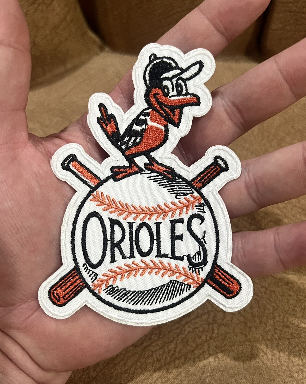 RARE Baltimore Orioles Cub Sleeve Emblem Patch Official Jersey MLB Vintage Logo