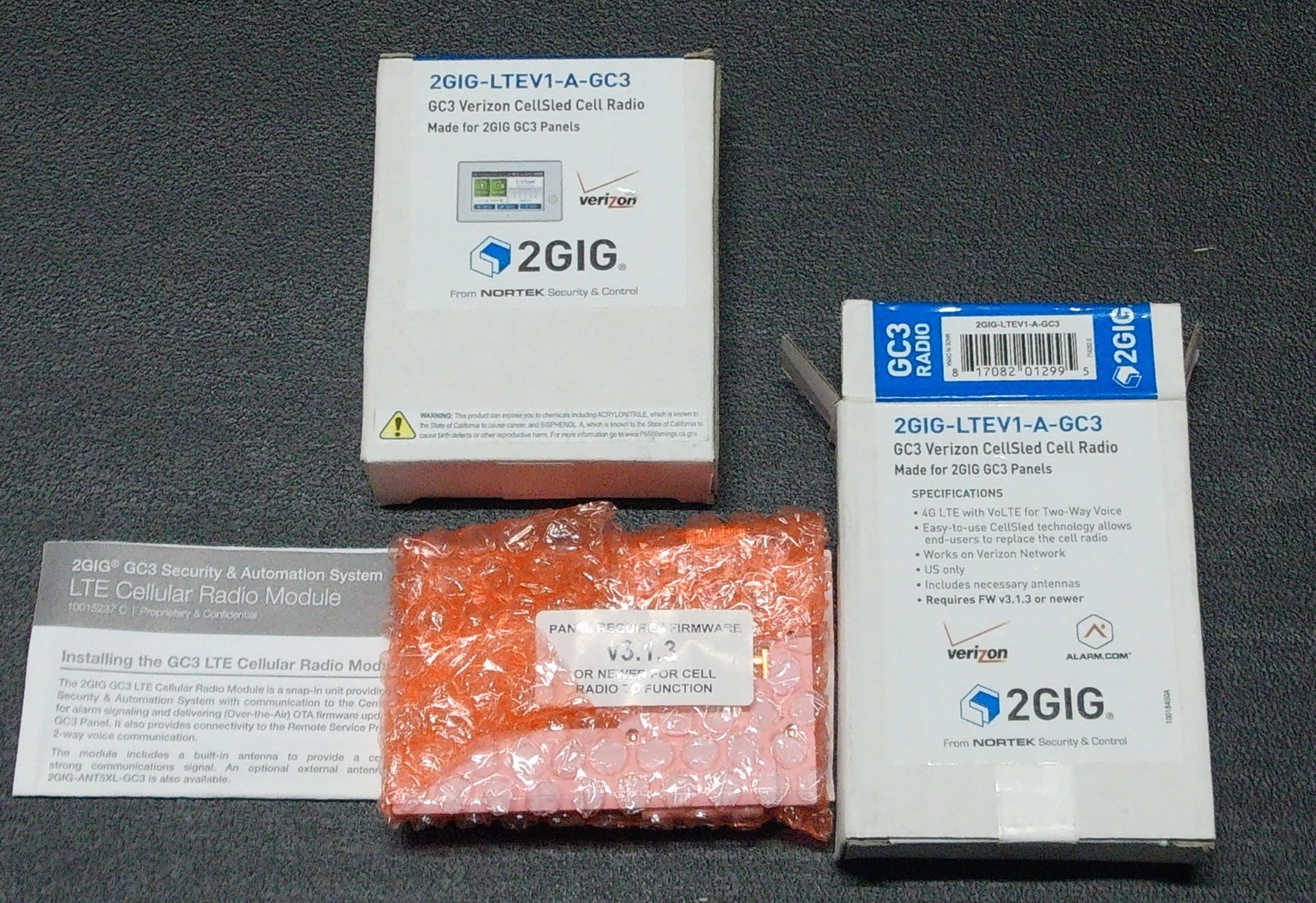 2GIG GC3 Verizon CellSled Cell Radio