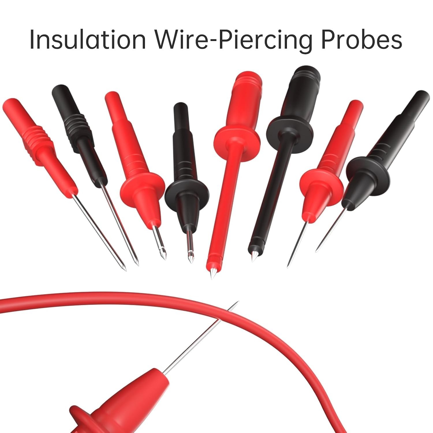 Silicone Multimeter Leads Kit 33PCS with Replaceable Wire Piercing Probes Se...