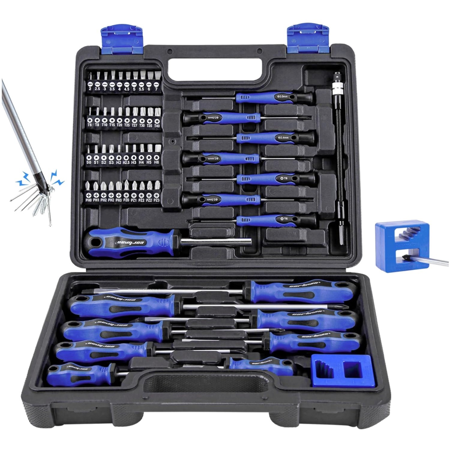 Professional Screwdriver Set, 59 pc Magnetic Repair Tool Kit