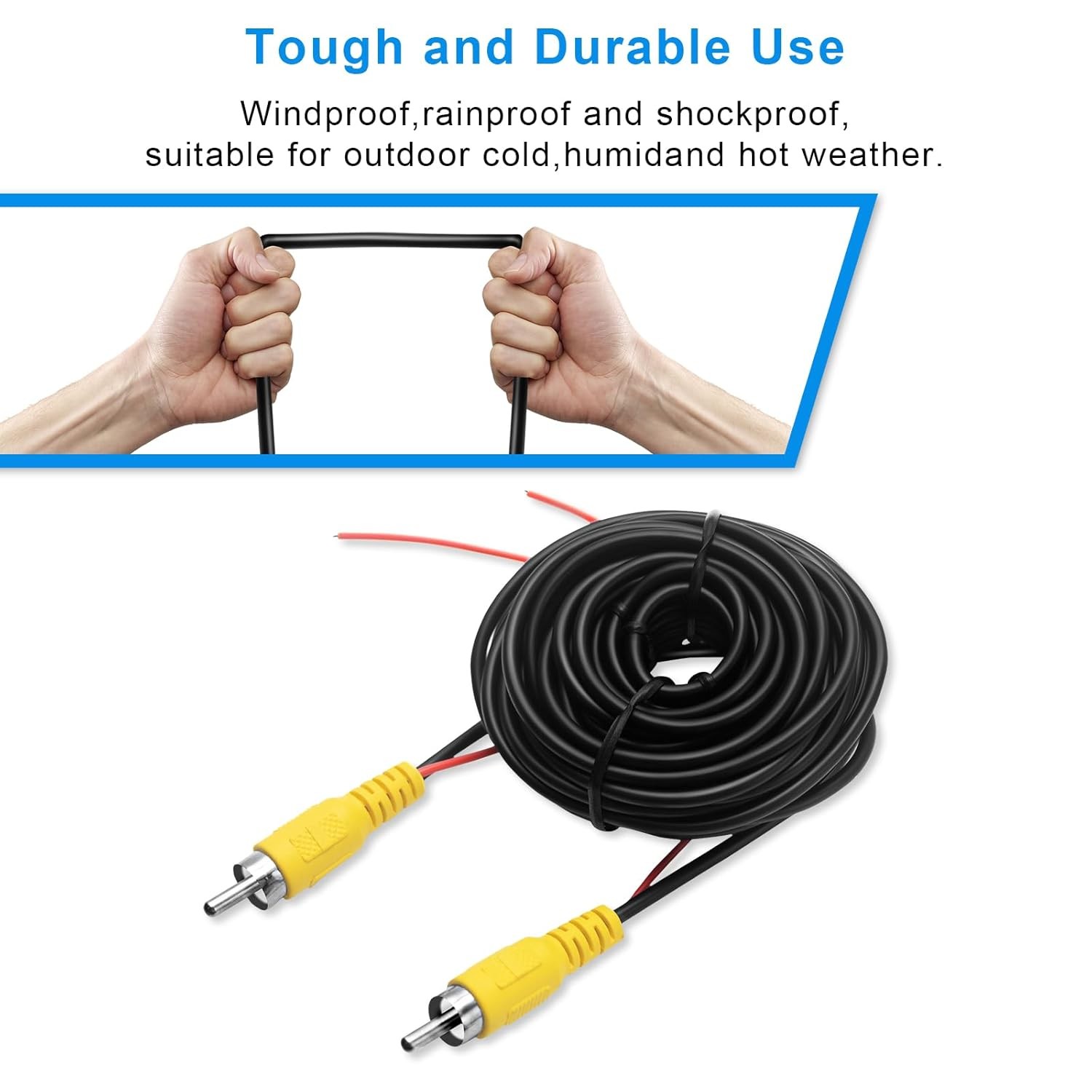 Professional Upgraded Double-Shielded RCA Video Cable for Monitor and Backup...