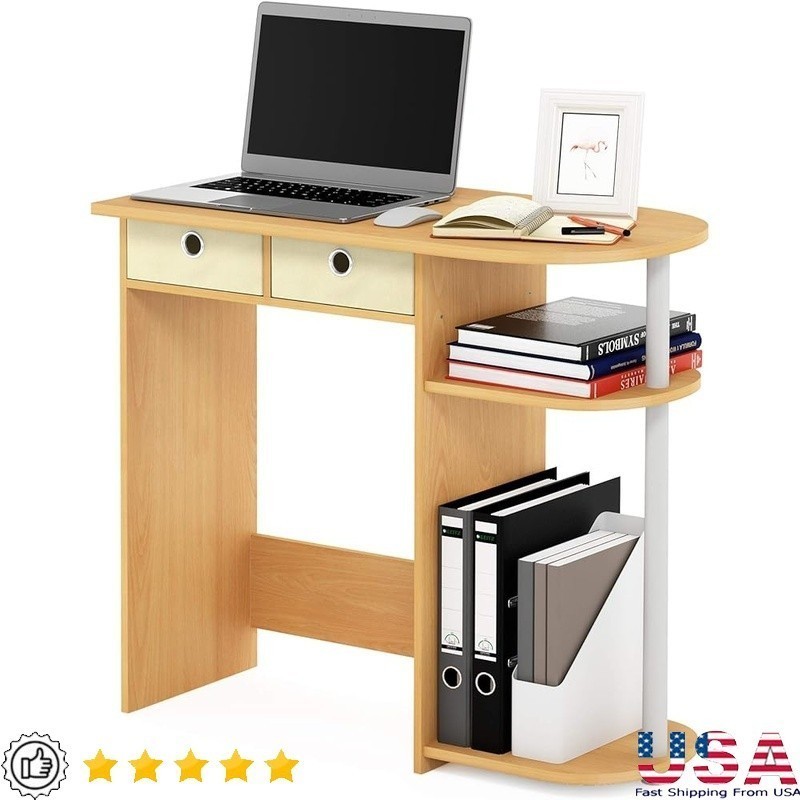 Stylish Compact CPU Storage Shelf W/ Non-Woven Drawers Home Office Use