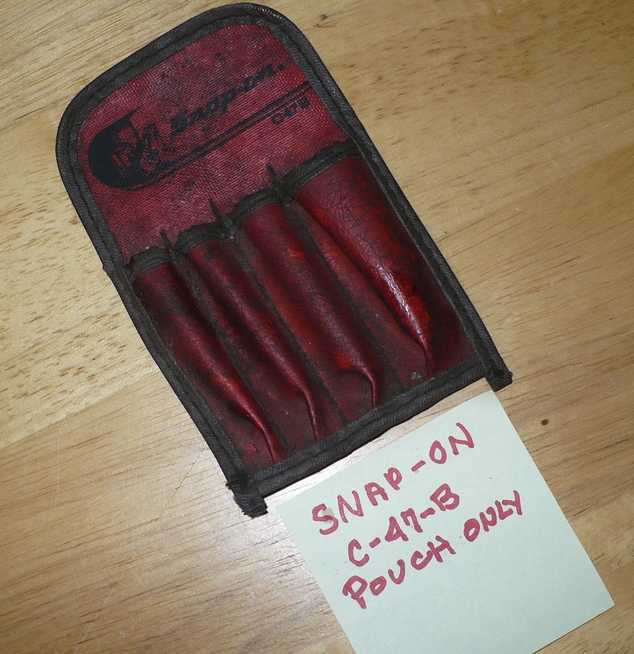 Vintage Snap-on C47B Tapered Bit Extractor POUCH ONLY C-47-B