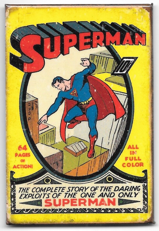 DC Comics Superman #1 Comic Book Cover 2 x 3 Distressed Refrigerator Magnet NEW