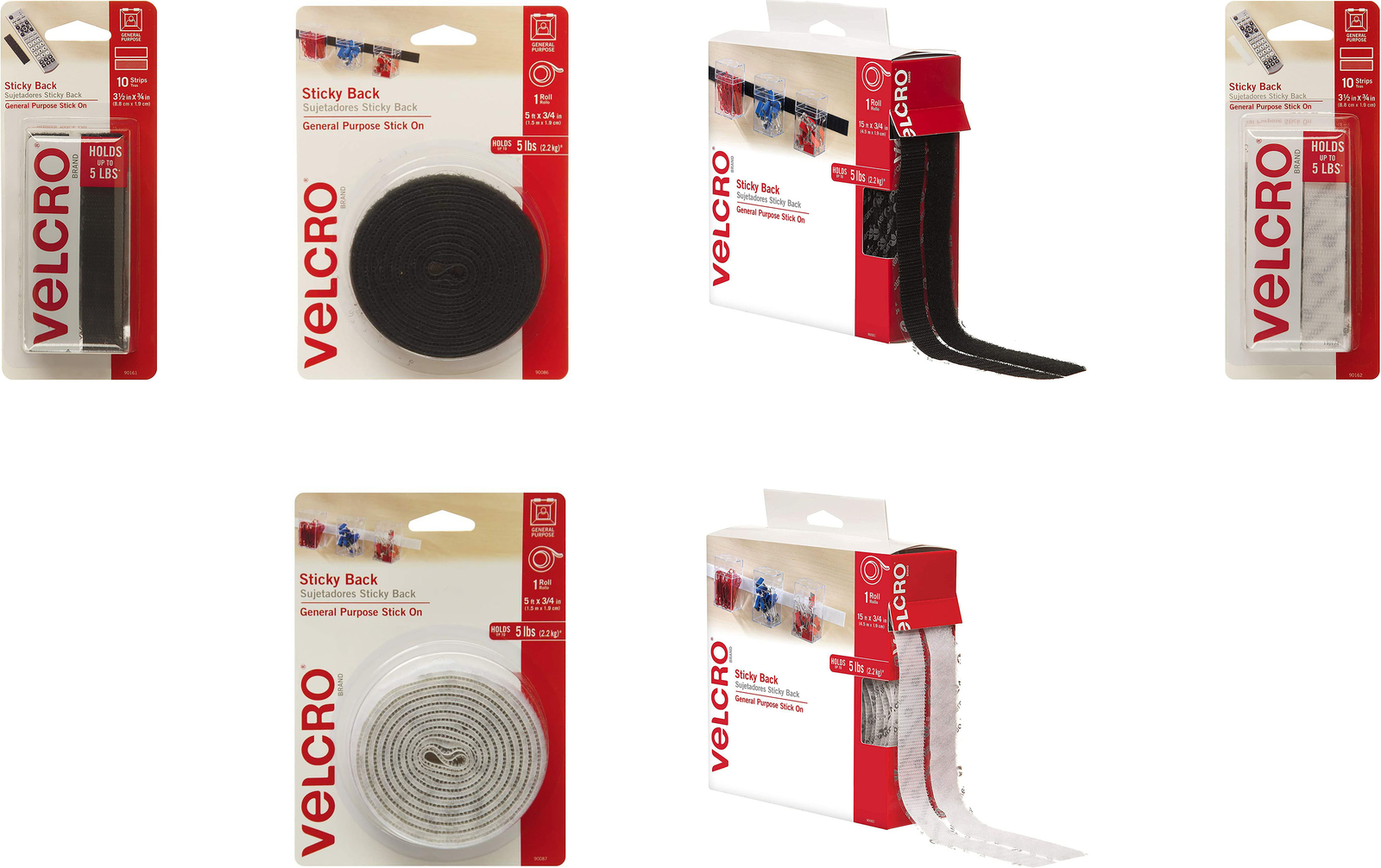 VELCRO Sticky Back Hook & Loop Adhesive Tape