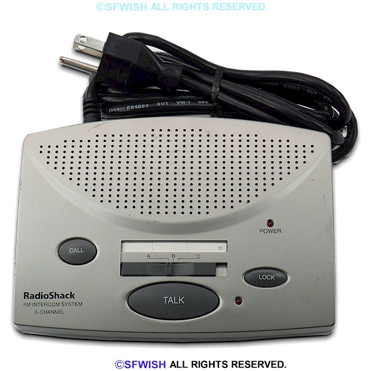 2X! RadioShack 3-Channel Advance FM Wireless Intercom (Cat No. 43-3105)