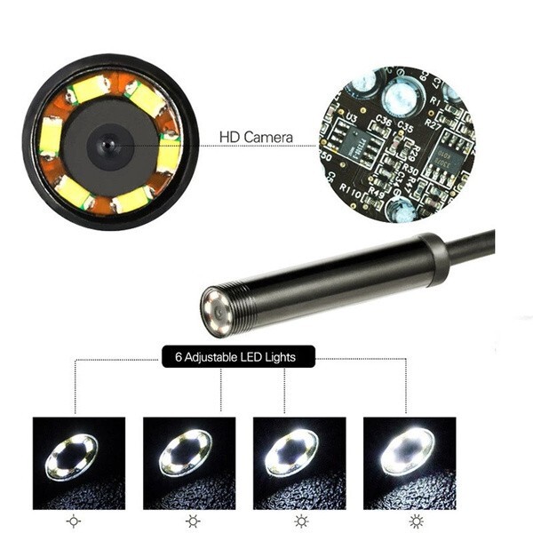 6.5FT Direct Plug To Android Borescope Endoscope Snake Inspection Camera IP67