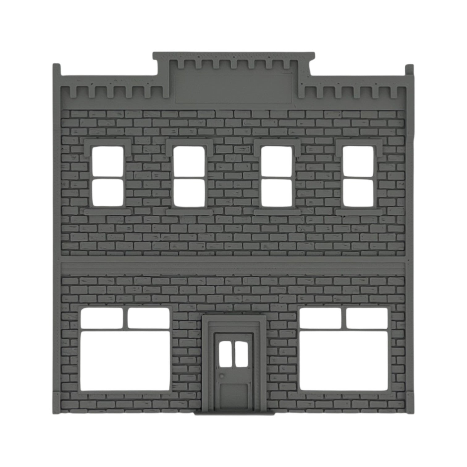 HO Scale 1:87 Background Backdrop Brick Building #8 | Model Scenery World