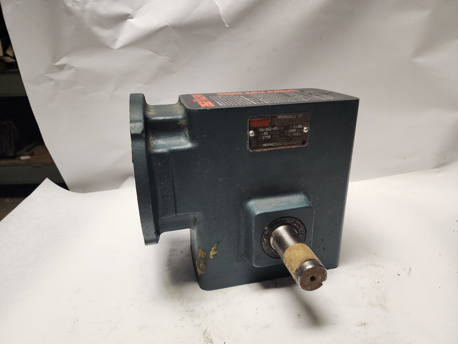 Dodge 262 Tigear Reducer 56/262-60 60:1 Ratio Id. No.MR94621L1 UT .82 Hp Max