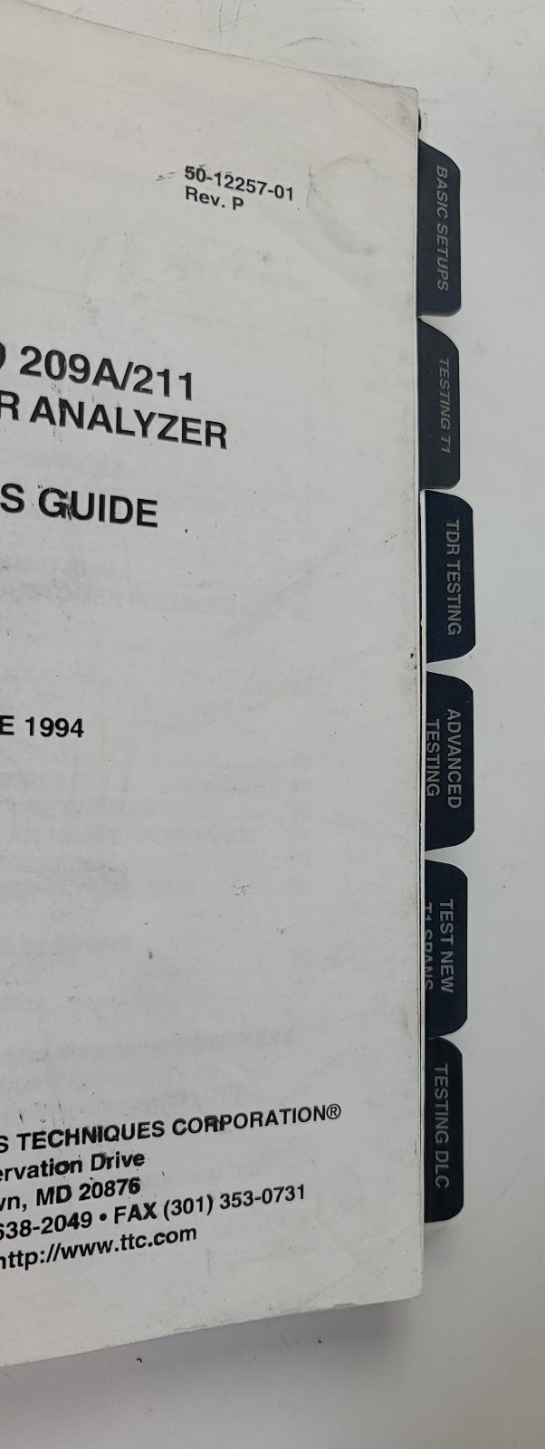 T-Berd 209A 211 analyzer Users Guide