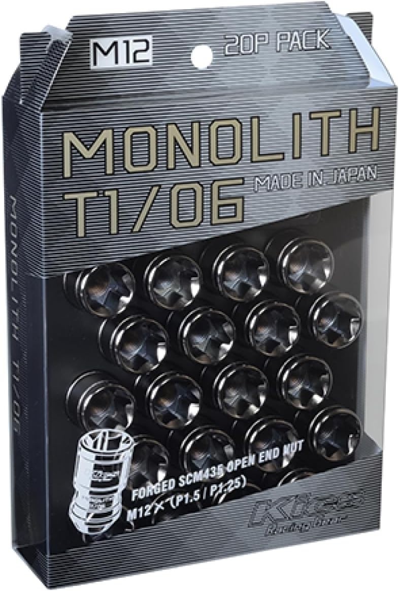 KYO-EI KICS Monolith T1 06 M12xP1.5 20pcs Black Genuine MN01GK New