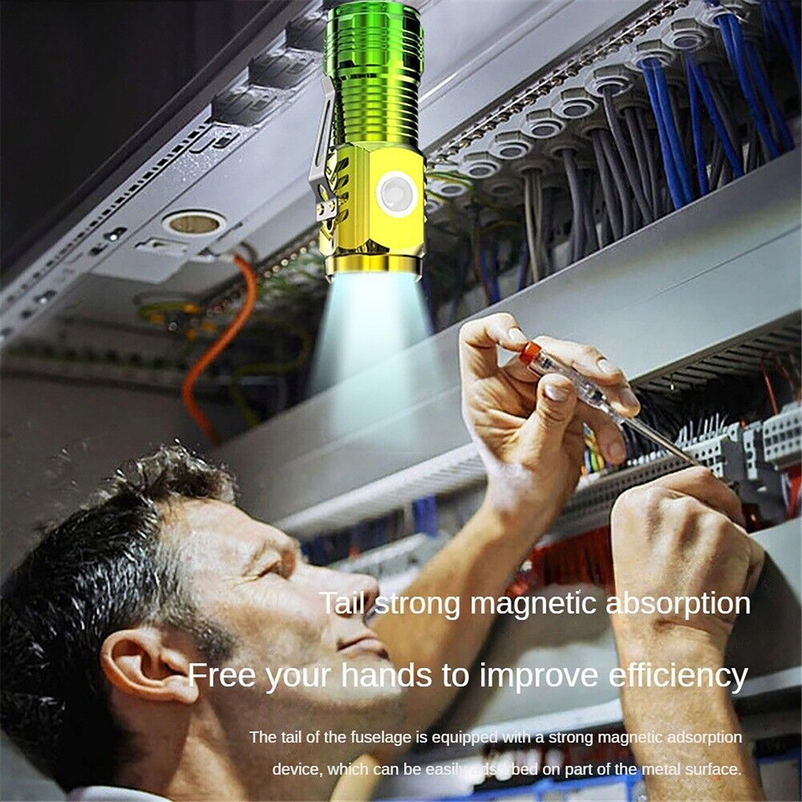 Portable Bright Flashlight 3* 3030LED Lamp Beads Super Bright Flashlight