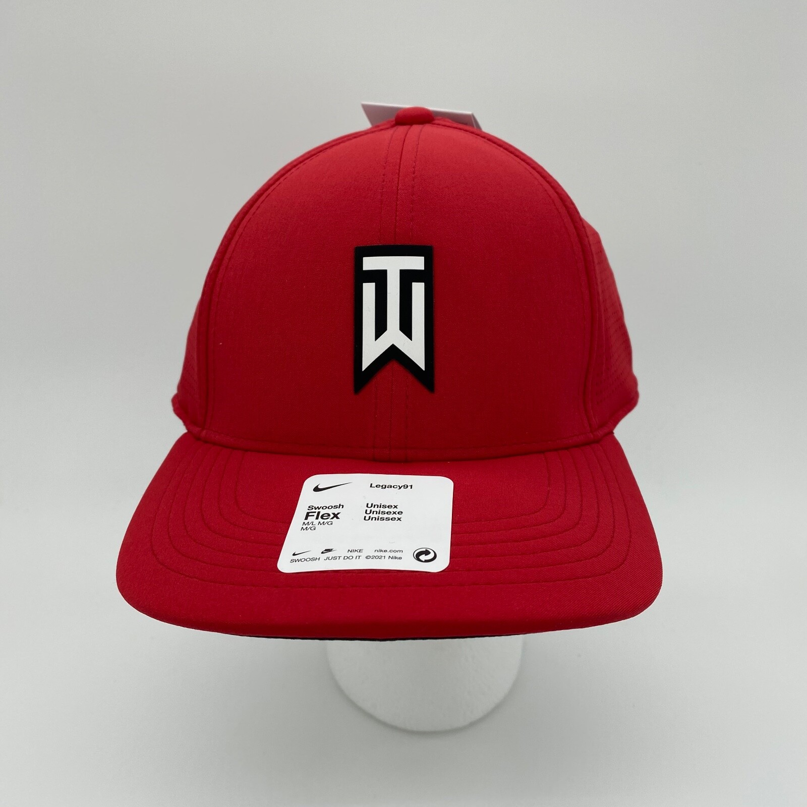 Nike Men's Tiger Woods Collections Legacy 91 Golf Hat Cap Fitted Red Size M/L