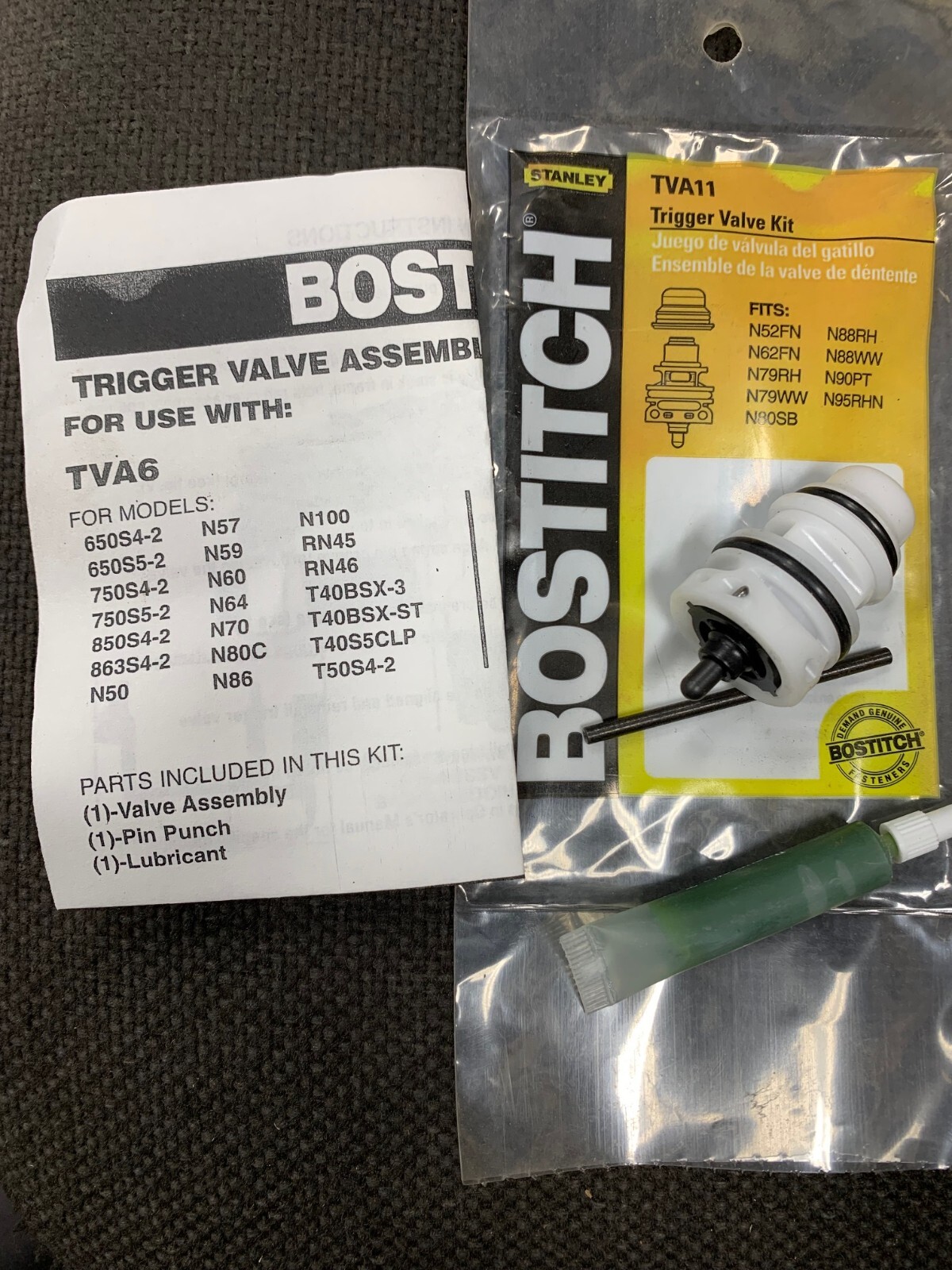 BOSTITCH TVA11 TRIGGER VALVE KIT  - N52FN N62FN N79RH N88RH N90PT