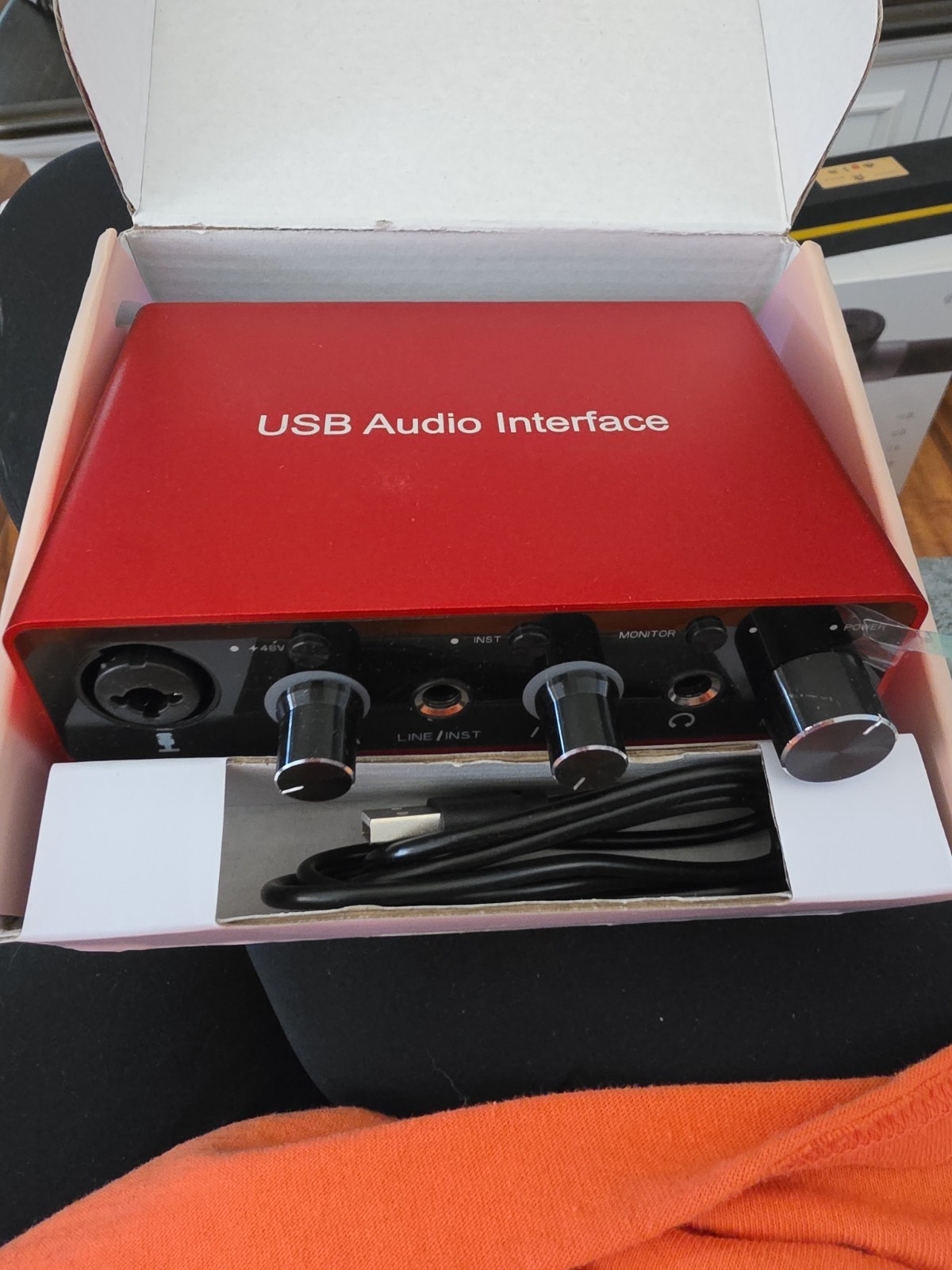 USB Audio Interface Solo (24Bit/192kHz)+48VPhantom Power BY025 AR001B