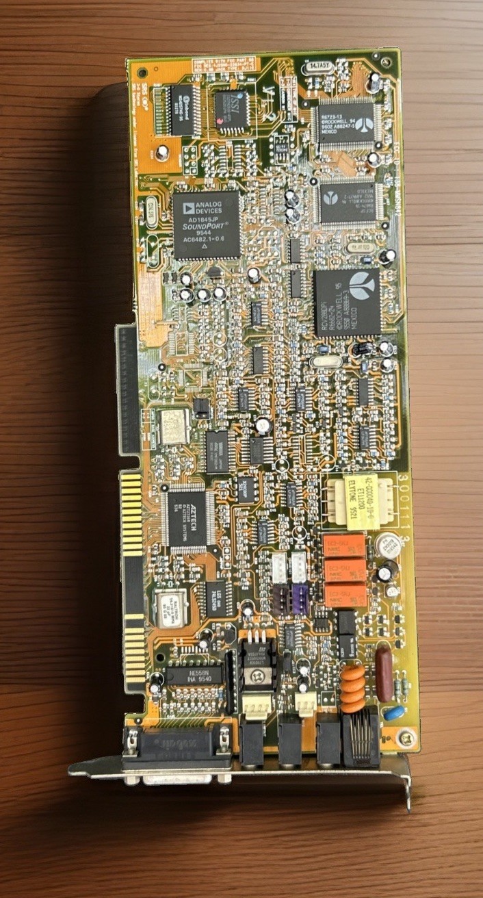 Vintage Packard Bell Aztech AZT2316R Sound Card Modem AZSC60515750 NOS PC