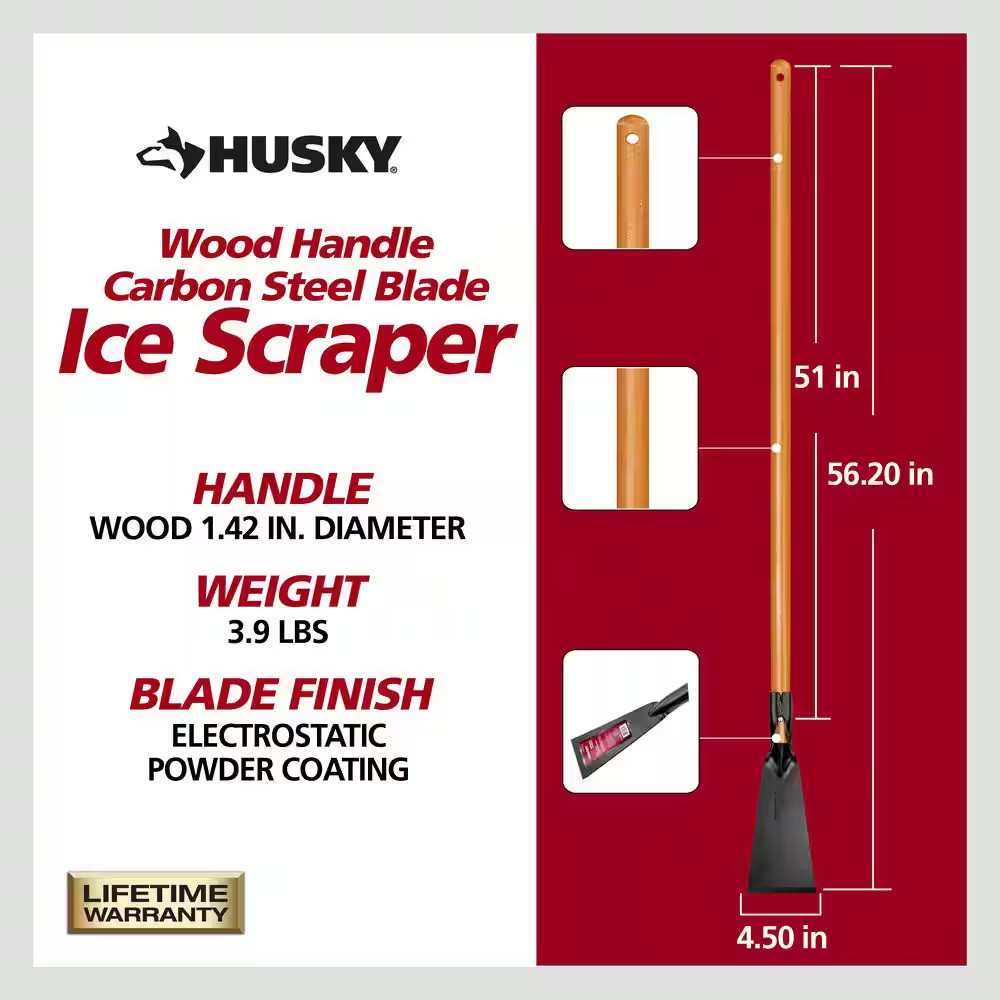 51 In. Carbon Steel Blade Ice Scraper