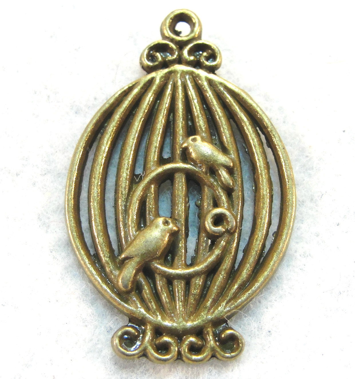 10Pcs. Tibetan Antique Bronze BIRDCAGE Charms Pendants Earring Drops BD084