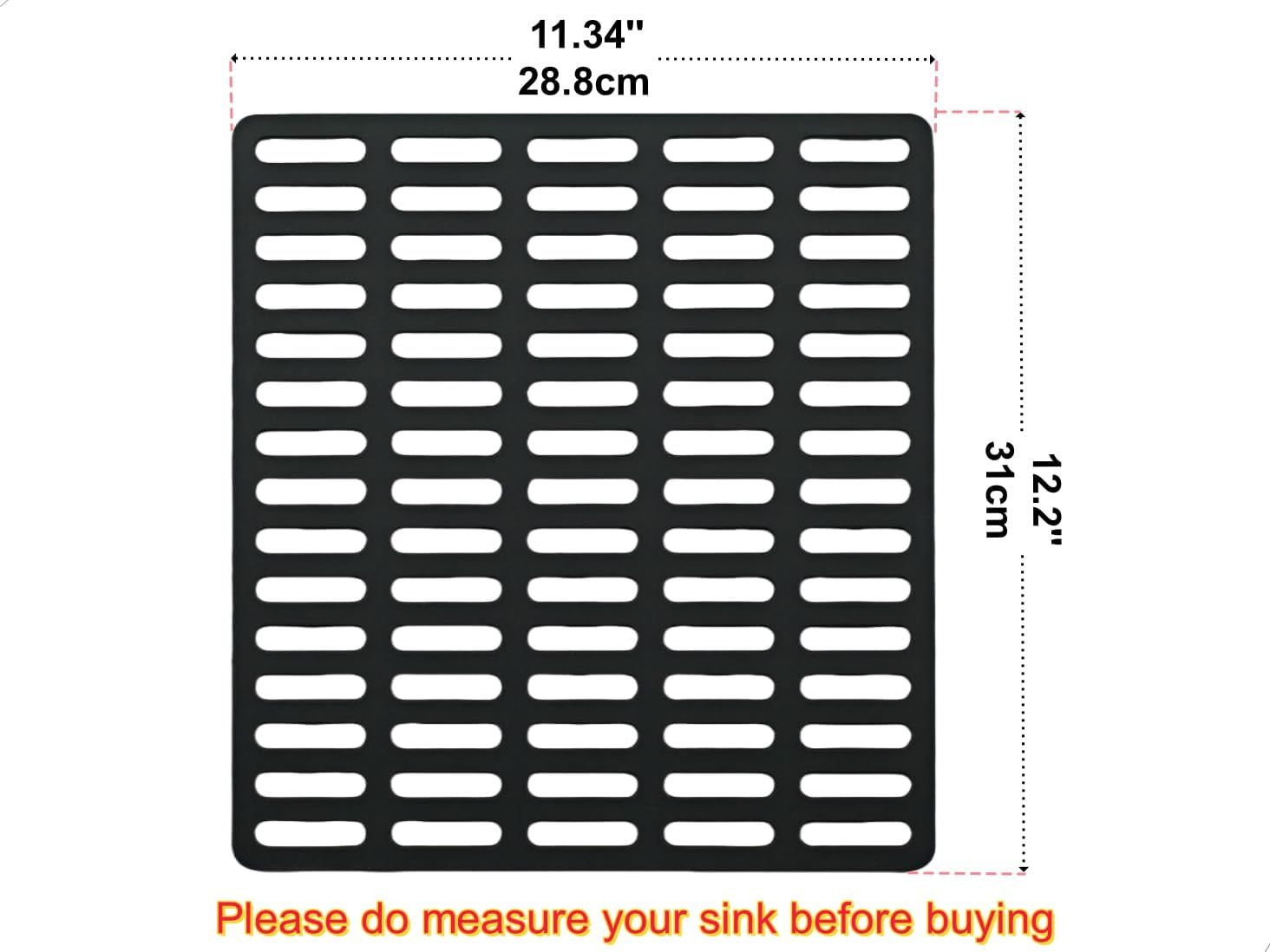 Kitchen Sink Mat, Sink Protector, Silicone Mat, Heat Resistant, No Smell | Silic