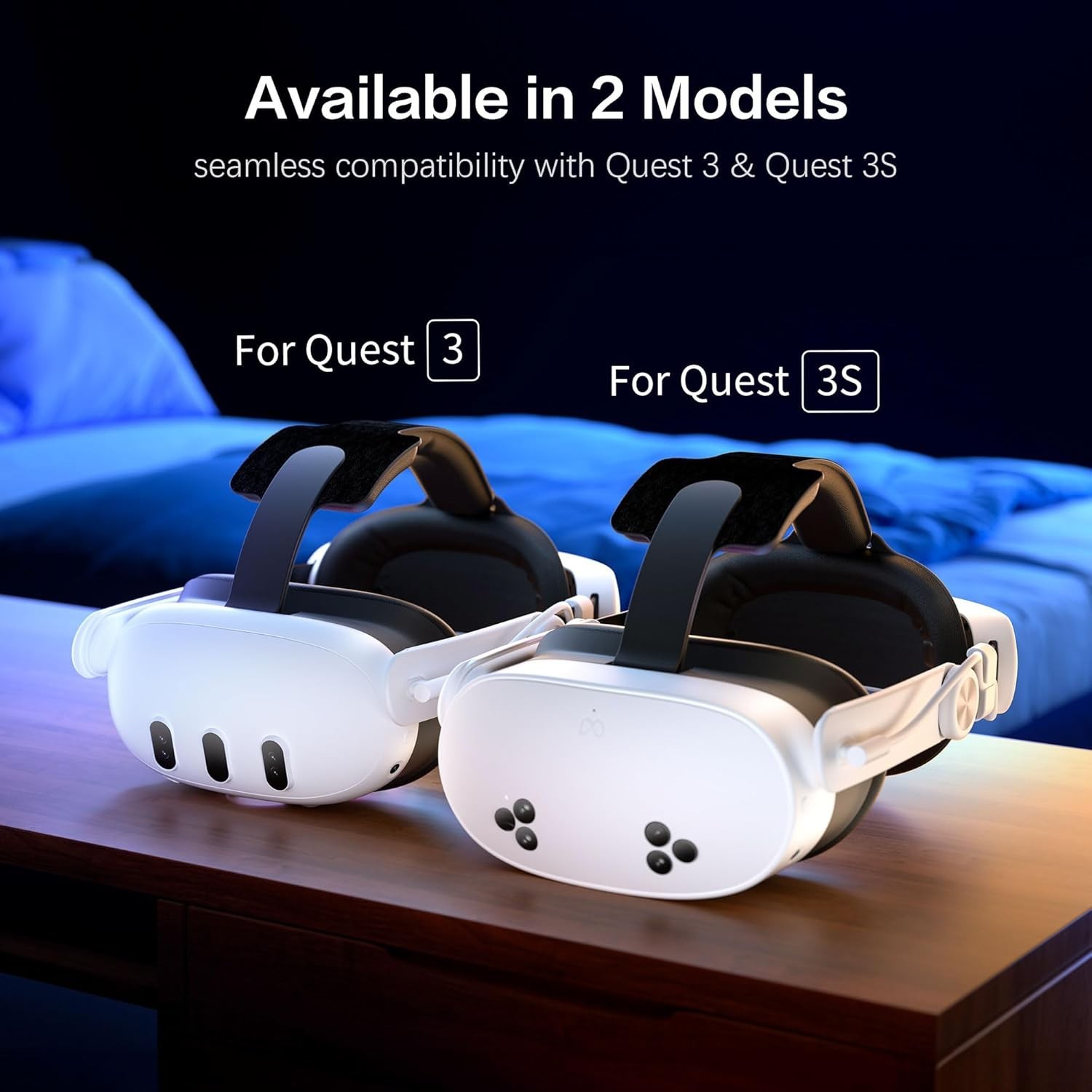 Head Strap for Oculus Meta Quest 3/3S with Battery, Adjustable VR Accessories wi