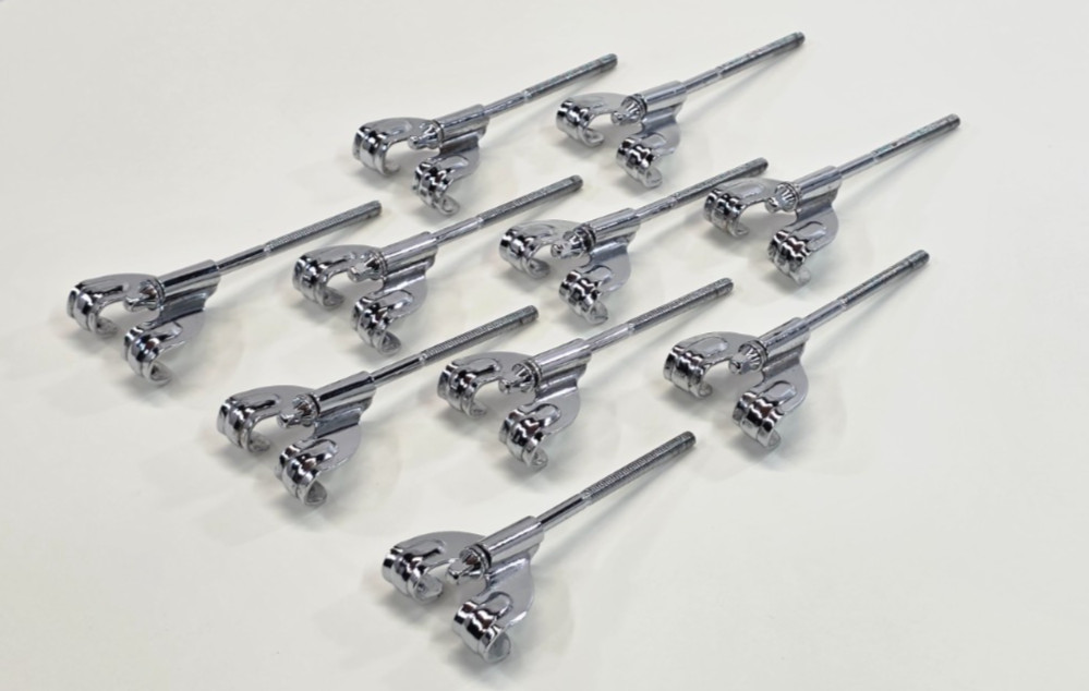 Vintage Die Cast (Solid) Bass Drum Claws Steel With Tension Rods (10 Pcs)