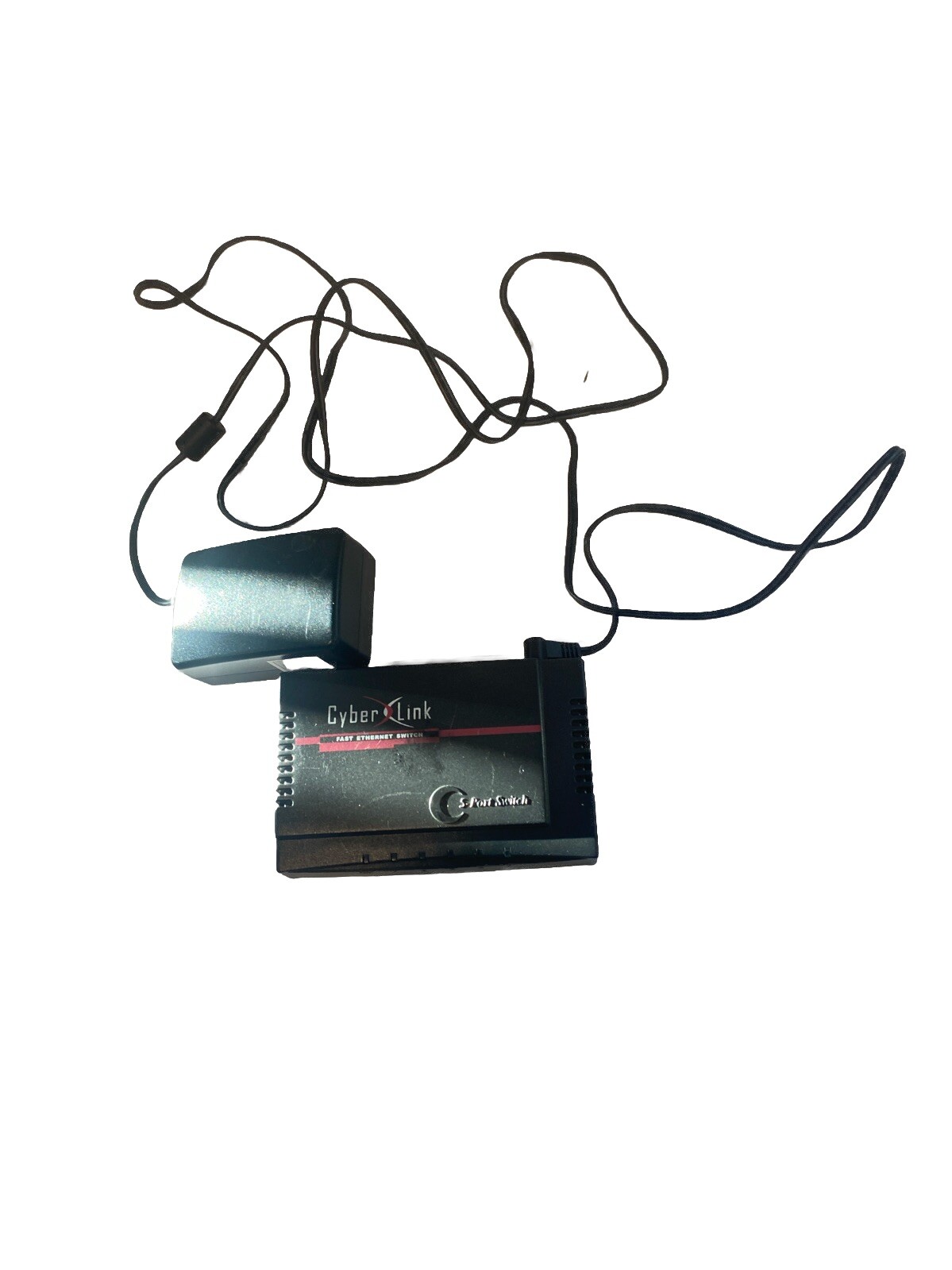 Cyber Link 5 Port Fast Ethernet Switch With Power Cord Model CXL5 Plastic Case