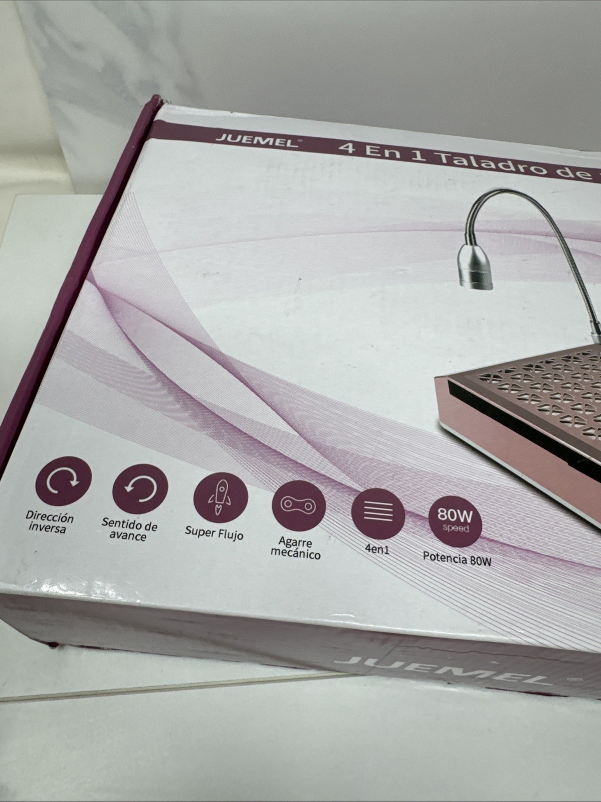 JUEMEL Professional 4-in-1 Nail Drill Pink Model M7031 Multi-function New In Box
